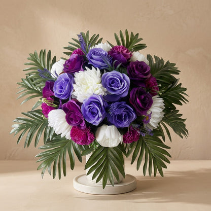 Silkbloom™ Silk Cloth Artificial Flower Bouquet, material and detail close-up