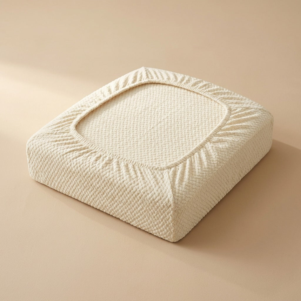 Seatloom™ T-Shaped Jacquard Chair Cover, material and detail close-up