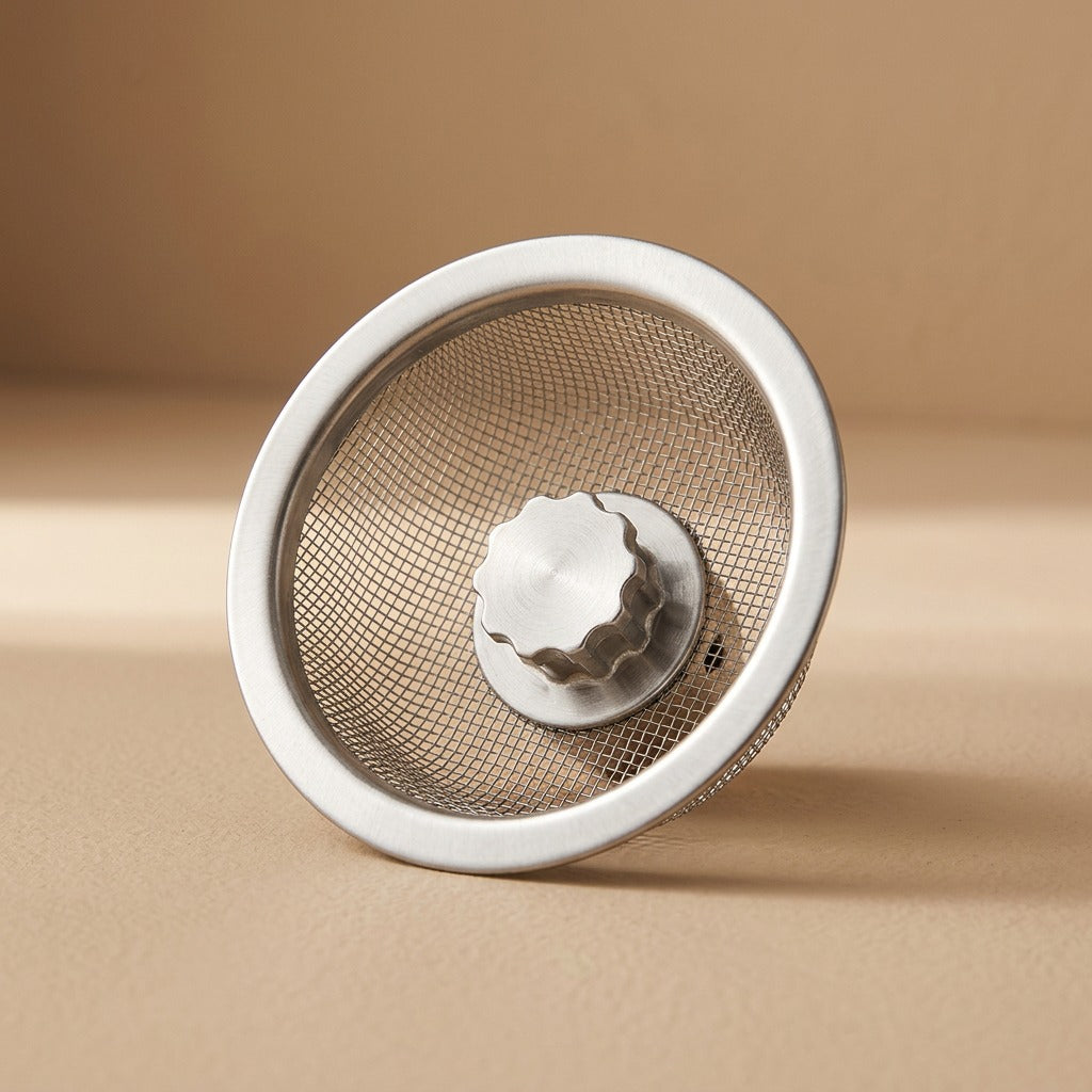 Flowcatch™ Stainless Steel Sink Filter Screen, material and detail close-up