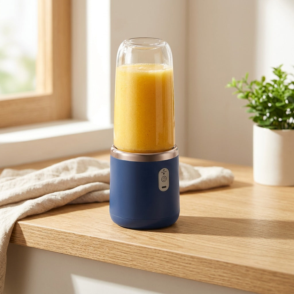 Mixtrail™ Portable Rechargeable Juice Cup in a calm home setting