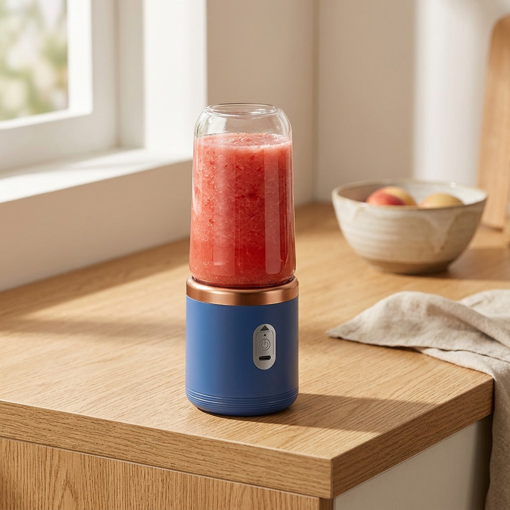 Mixtrail™ Portable Rechargeable Juice Cup, styled close view