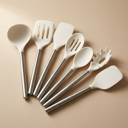 Stirset™ Seven-Piece Silicone Kitchen Utensil Set, material and detail close-up