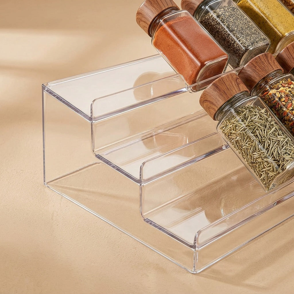 Spicebay™ Plastic Drawer Spice Rack, material and detail close-up
