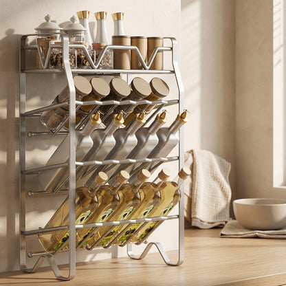 Jarledge™ Stainless Steel Countertop Spice Rack, styled close view