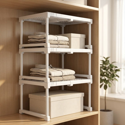 Risehold™ Telescopic Storage Rack, styled close view