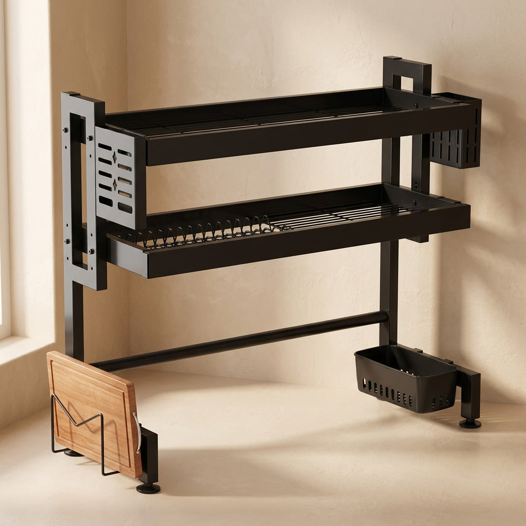 Rackforge™ Carbon Steel Kitchen Sink Storage Rack
