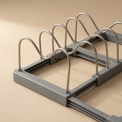 Lidslot™ Plastic Steel Kitchen Pot Lid Rack, material and detail close-up