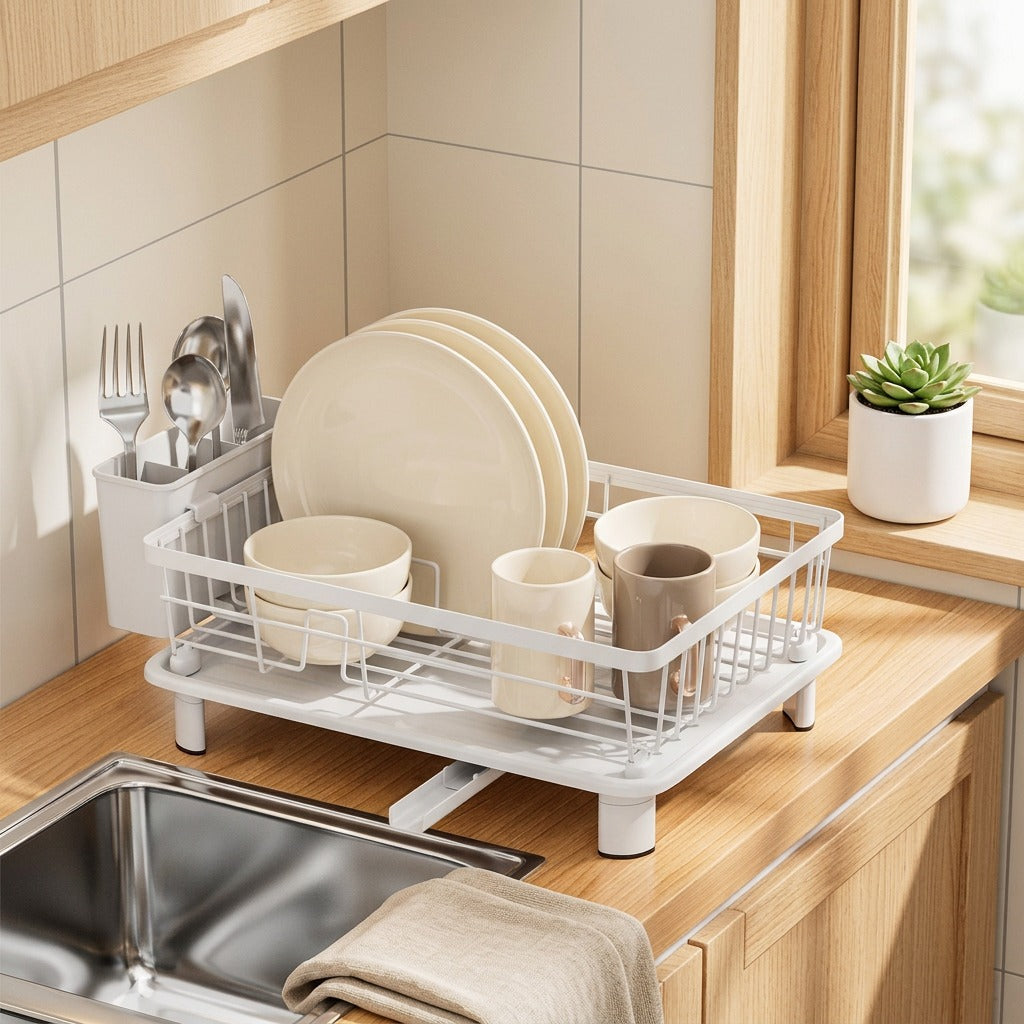 Ironnest™ Small Iron Dish Rack in a calm home setting