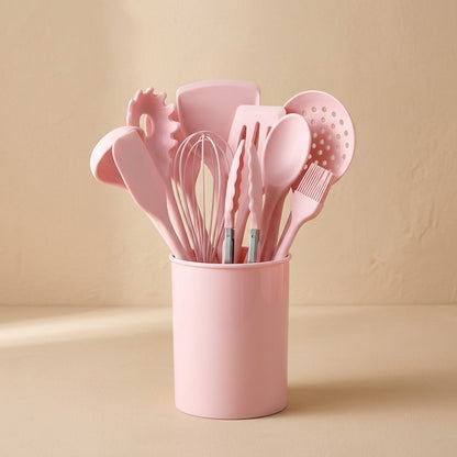 Stirwell™ Silicone Kitchen Utensil Set, material and detail close-up