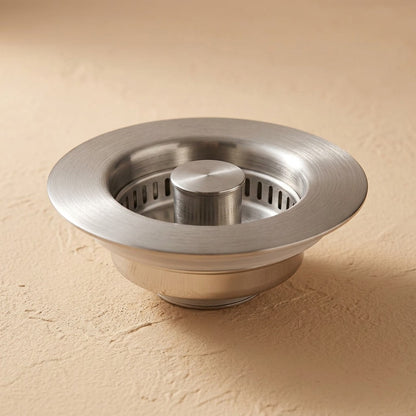 Drainseal™ Stainless Steel Sink Drain Stopper, material and detail close-up