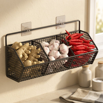 Ironperch™ Iron Wall Hanging Storage Rack, styled close view