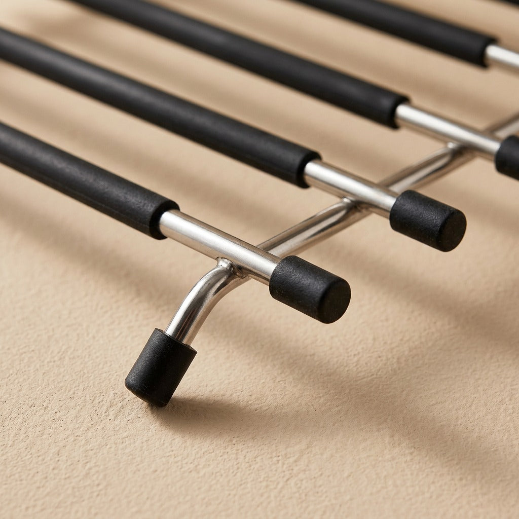 Coolrack™ Stainless Steel Anti-Scalding Rack, material and detail close-up