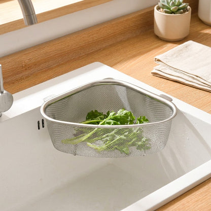 Sinkcup™ Stainless Steel Sink Drain Basket in a calm home setting