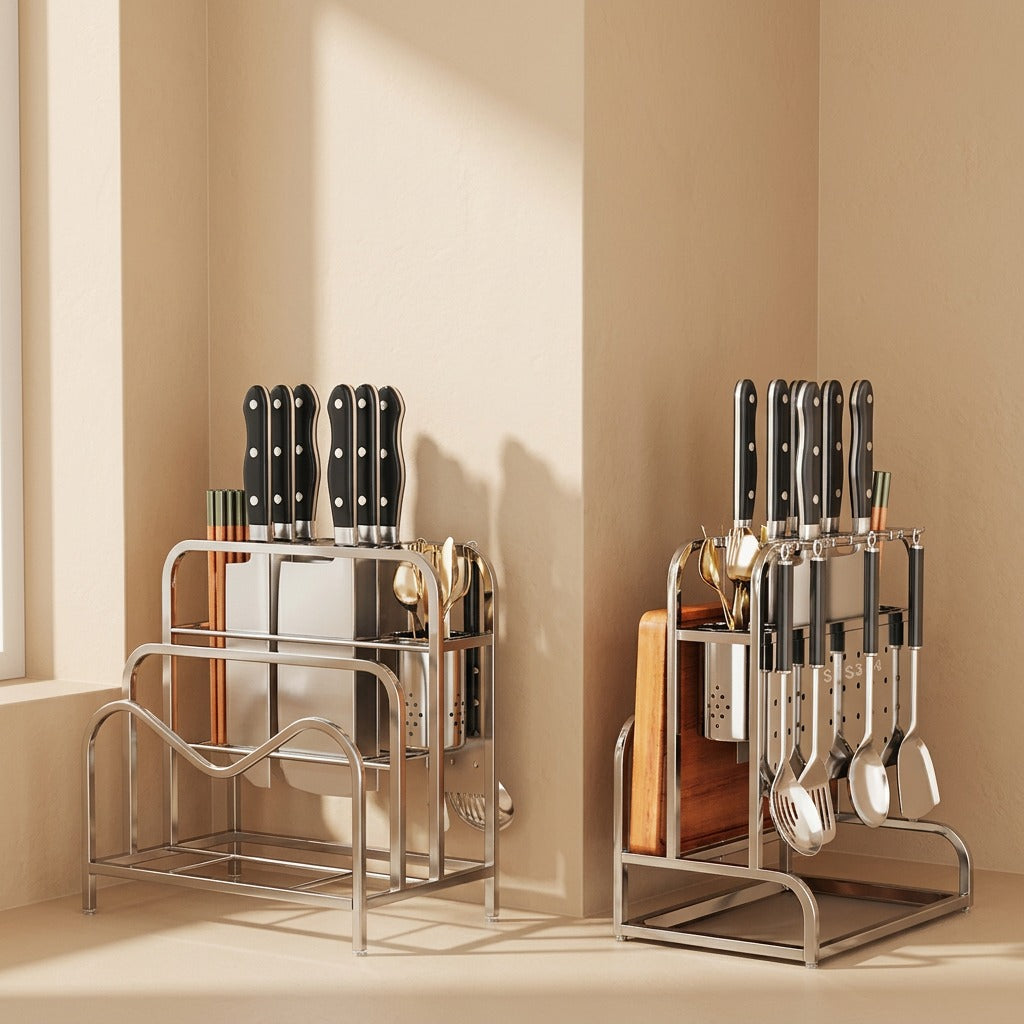 Knifeline™ Stainless Steel Countertop Knife Rack