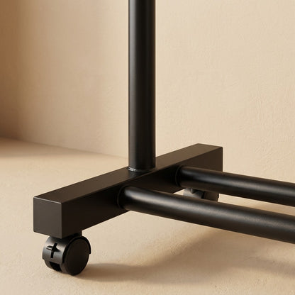 Steelrail™ Carbon Steel Clothes Rack, material and detail close-up
