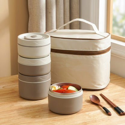 Warmtote™ 304 Stainless Steel Insulated Lunch Box, styled close view