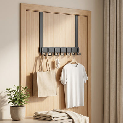 Doorhang™ Space Aluminum Over Door Hooks in a calm home setting
