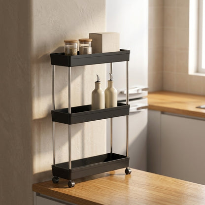 Steelstow™ Stainless Steel Kitchen Storage Rack, styled close view