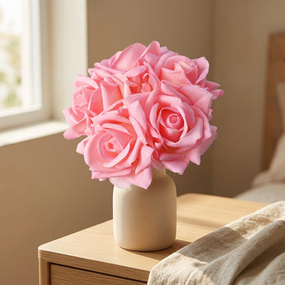 Roseglow™ Silk Rose Bouquet, styled close view