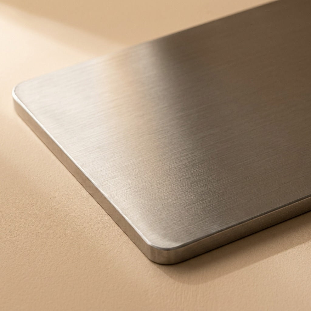 Cutsteel™ Stainless Steel Cutting Board, material and detail close-up