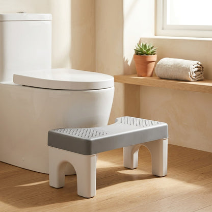 Perchpot™ Plastic Toilet Stool in a calm home setting