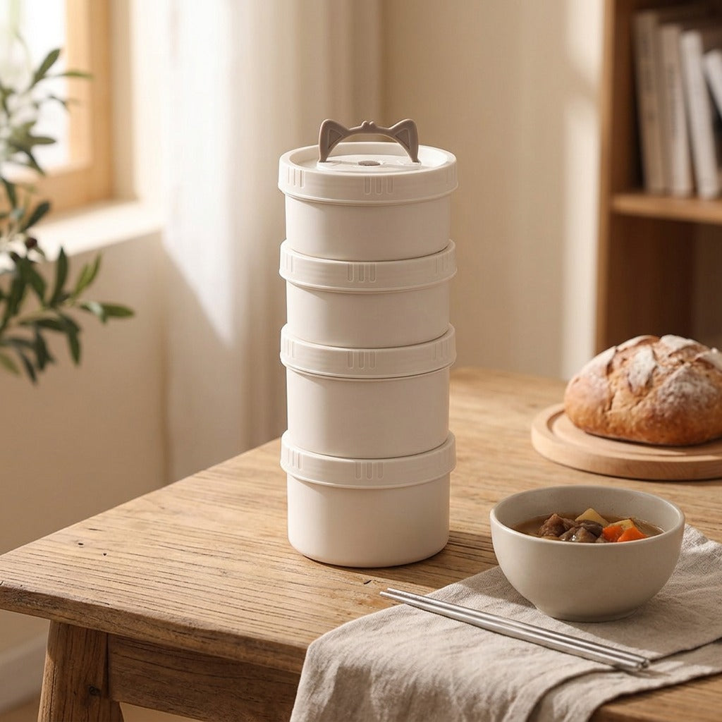 Mealcraft™ 304 Stainless Steel Lunch Box, styled close view