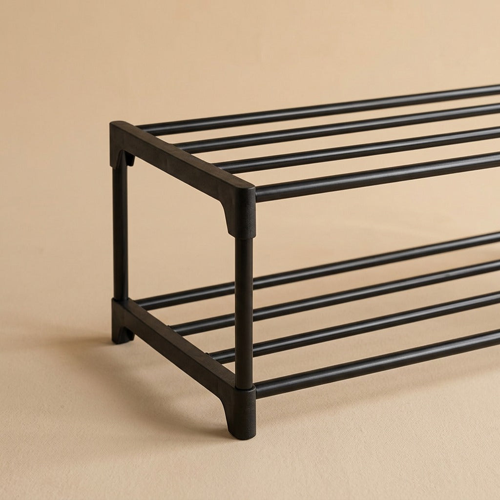 Pairtier™ Plastic Multi-Layer Shoe Rack, material and detail close-up