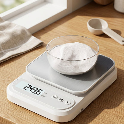 Gramweigh™ Electronic Kitchen Scale With Gram Weighing, styled close view