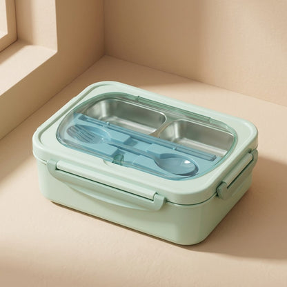 Twinmeal™ Two-Compartment 304 Stainless Steel Lunch Box