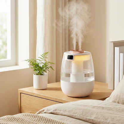 Mistdesk™ USB Desktop Air Humidifier in a calm home setting
