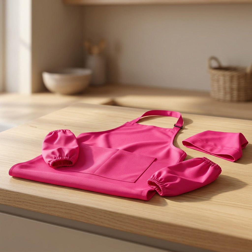 Tinyapron™ Children's Polyester Advertising Apron, styled close view