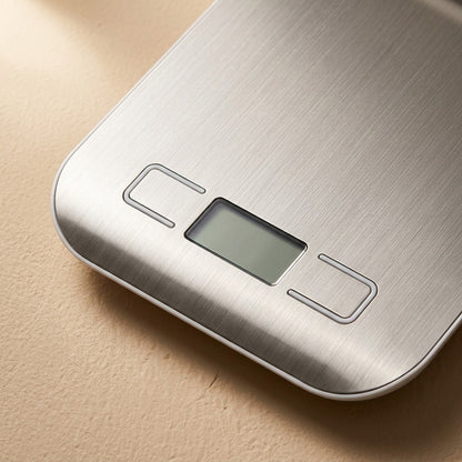 Scalesteady™ Stainless Steel Electronic Scale, material and detail close-up