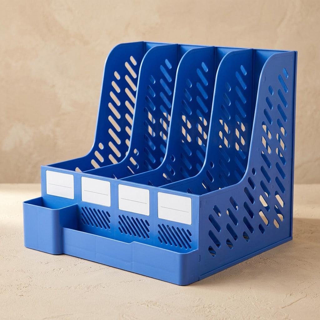 Pageperch™ Plastic Desktop File Rack, material and detail close-up