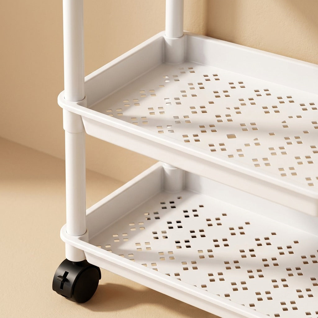 Storebay™ Mobile Plastic Storage Rack, material and detail close-up