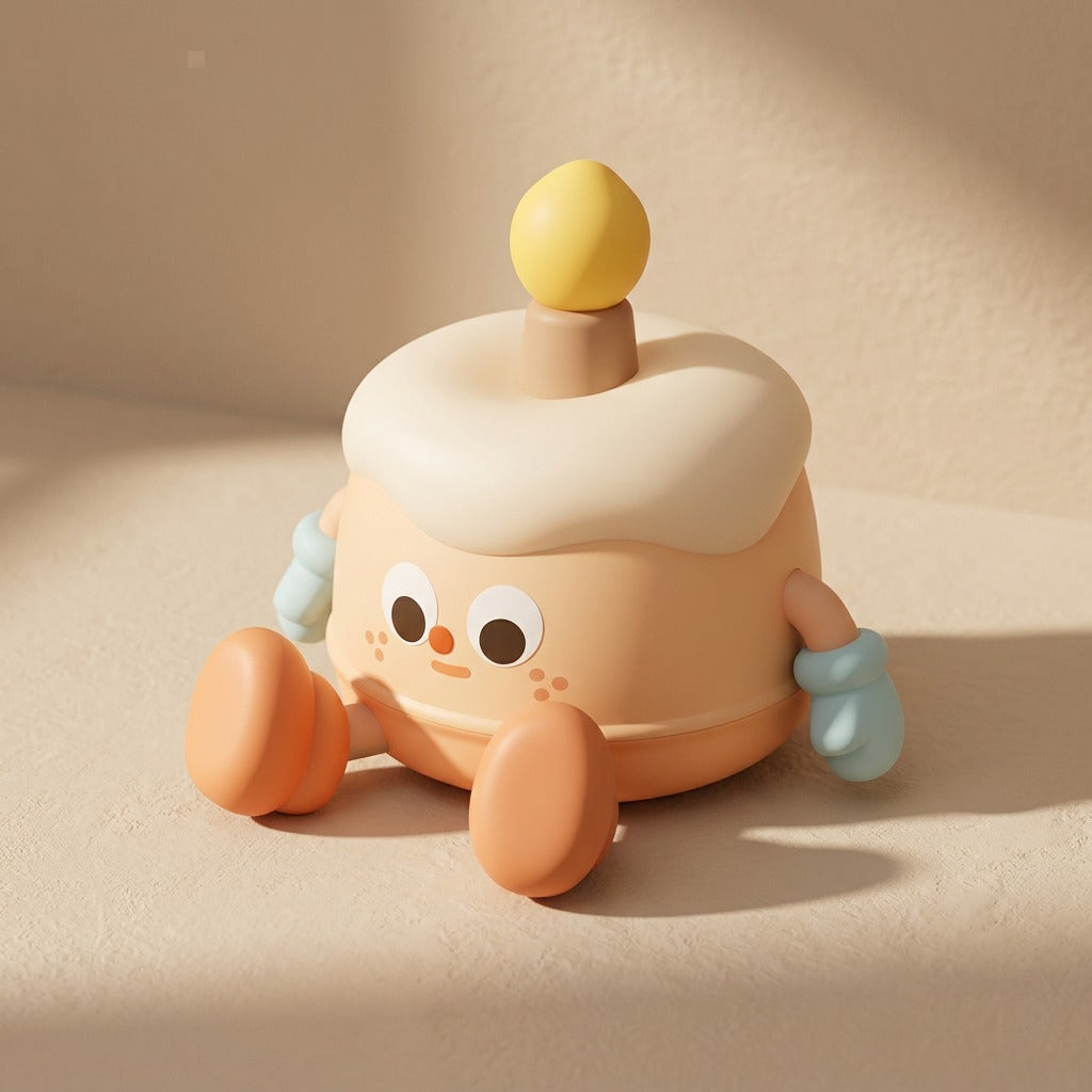 Orbitcake™ Planet Birthday Cake Night Light, material and detail close-up