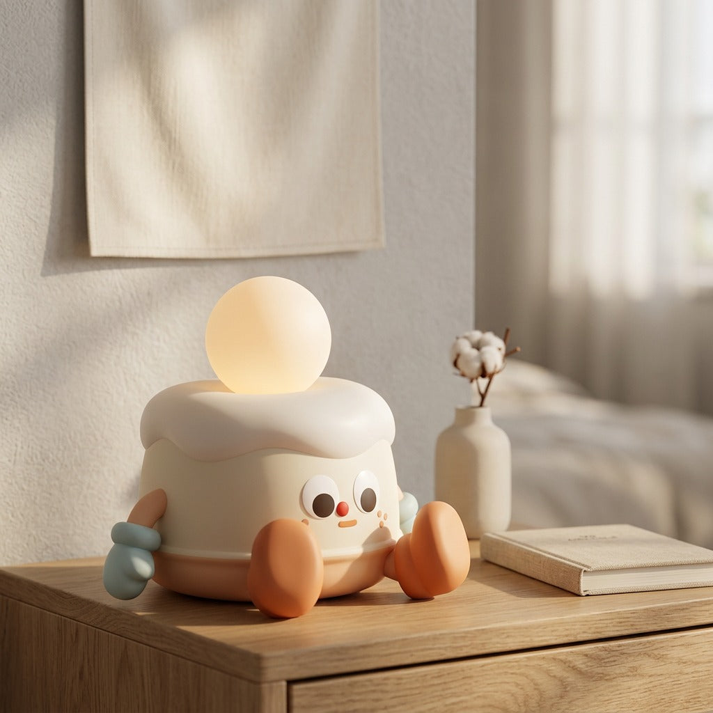 Orbitcake™ Planet Birthday Cake Night Light, styled close view