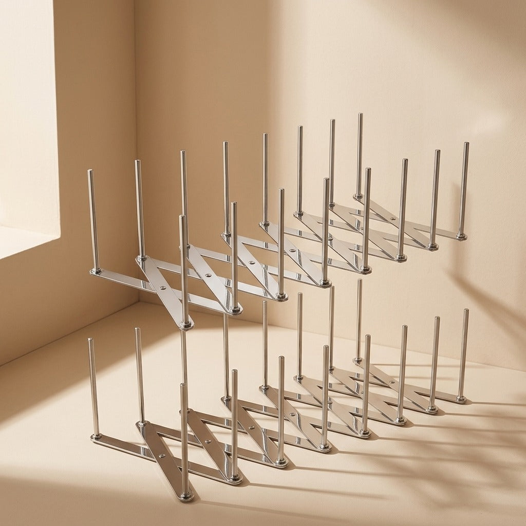 Dripfold™ Stainless Steel Retractable Dish Rack