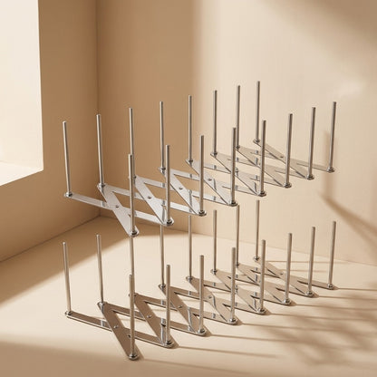 Dripfold™ Stainless Steel Retractable Dish Rack
