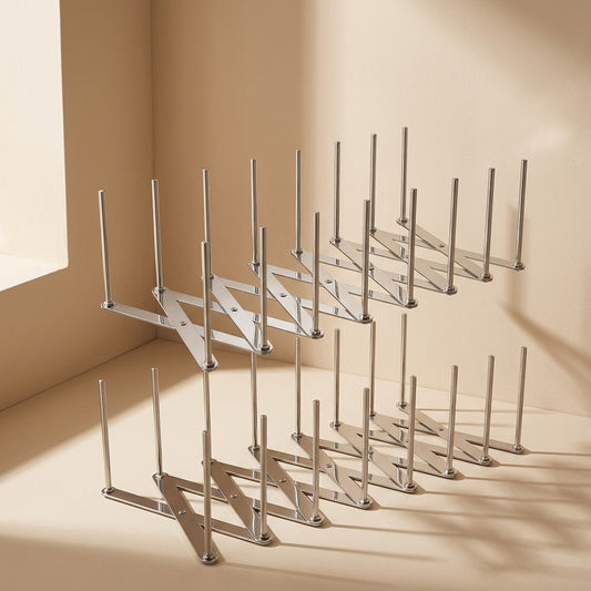 Dripfold™ Stainless Steel Retractable Dish Rack