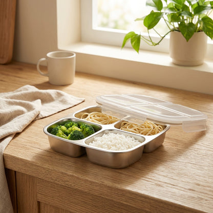 Mealseal™ 304 Stainless Steel Lunch Box in a calm home setting