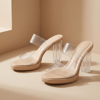Heelbloom™ Apricot Thick Heel Sandals
