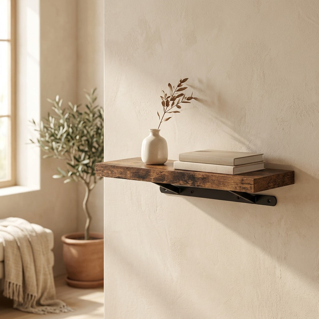 Wallperch™ Floating Wall Storage Rack in a calm home setting