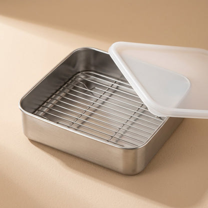 Freshsteel™ 316 Stainless Steel Food Storage Box, material and detail close-up