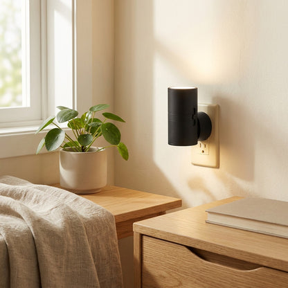Pluggleam™ Plug-In Sensor Night Light in a calm home setting