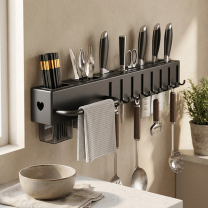 Bladekeep™ Carbon Steel Kitchen Knife Holder, styled close view