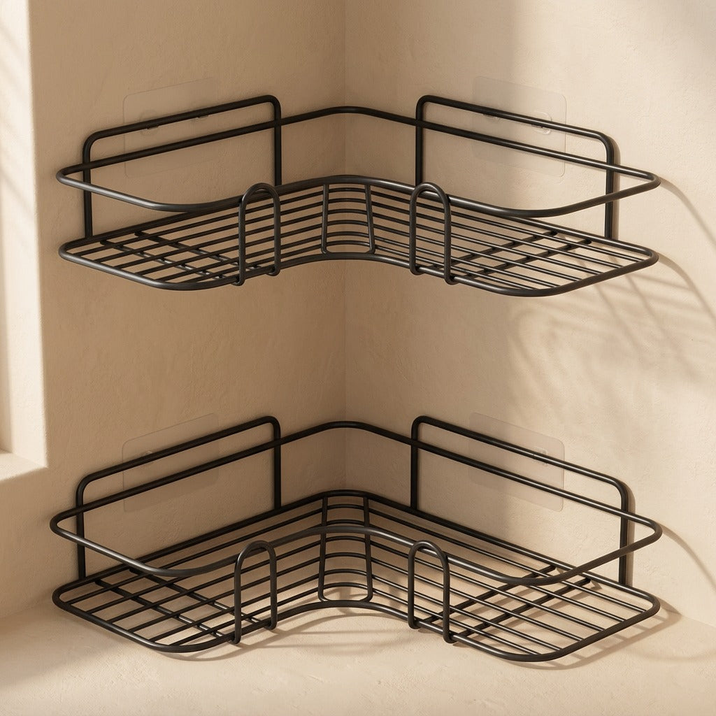 Nookrail™ Iron Bathroom Corner Storage Rack