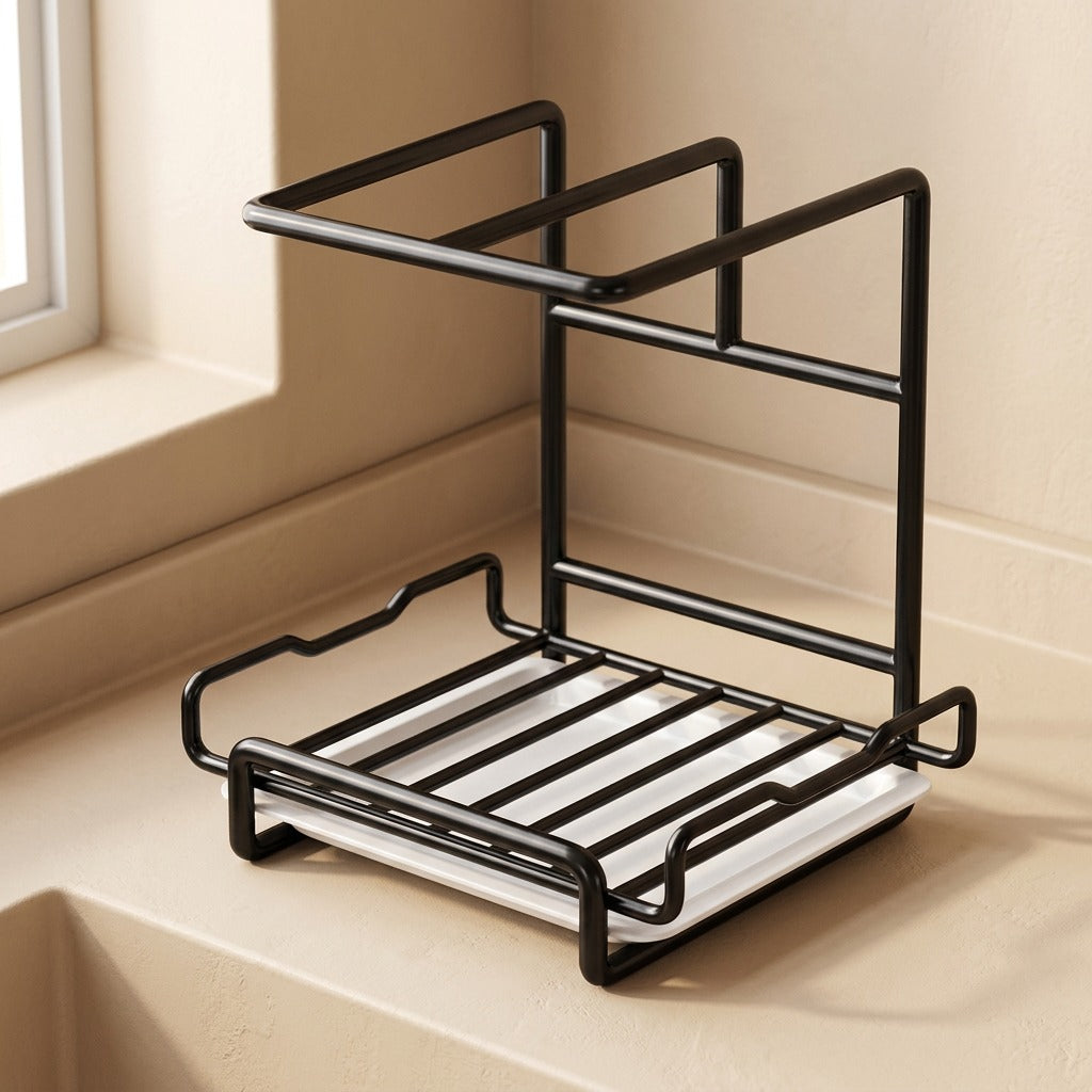 Dishdock™ Countertop Dishcloth Storage Rack, material and detail close-up