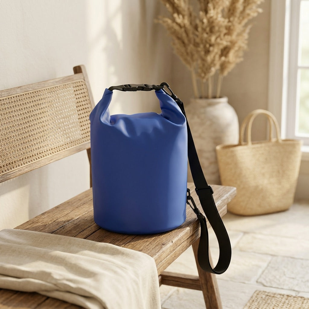 Coastkeep™ PVC Waterproof Beach Bag, styled close view