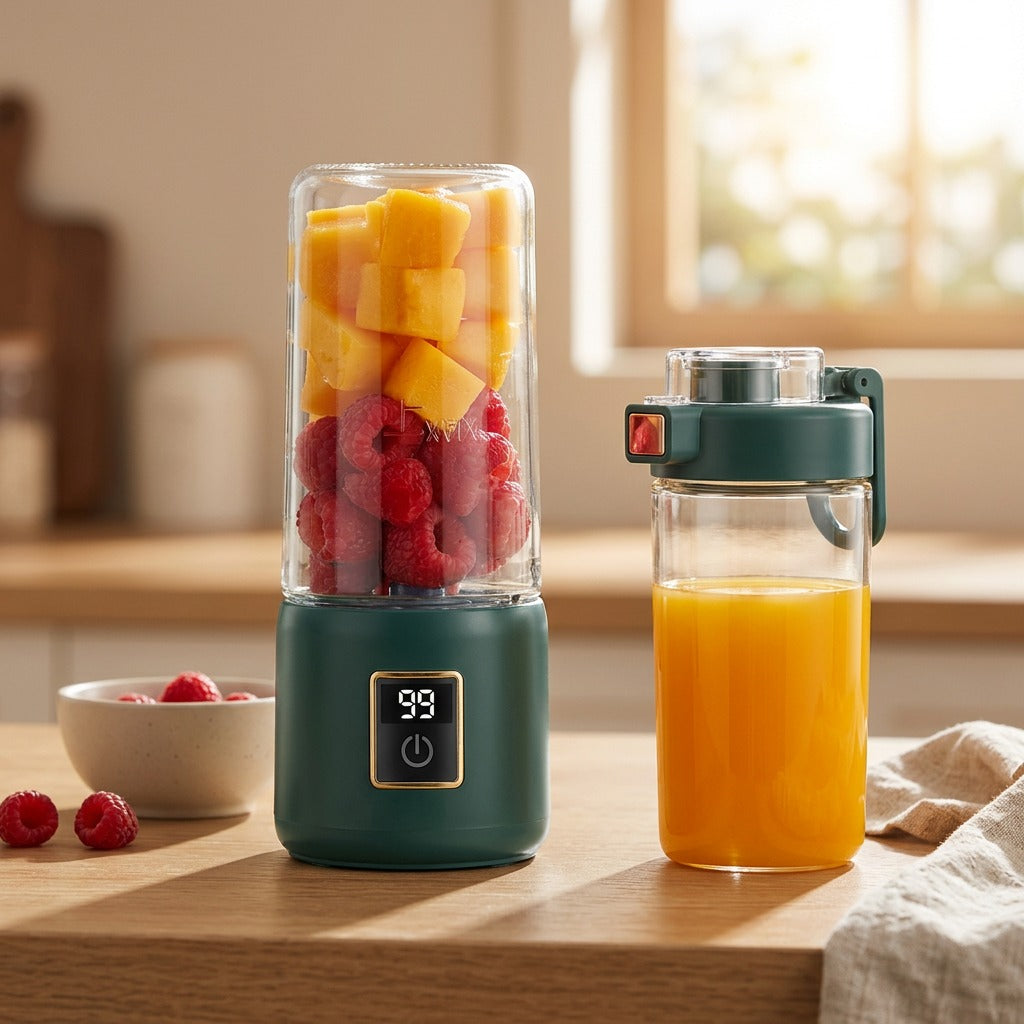 Glassglow™ Portable Glass Juicer Cup, styled close view
