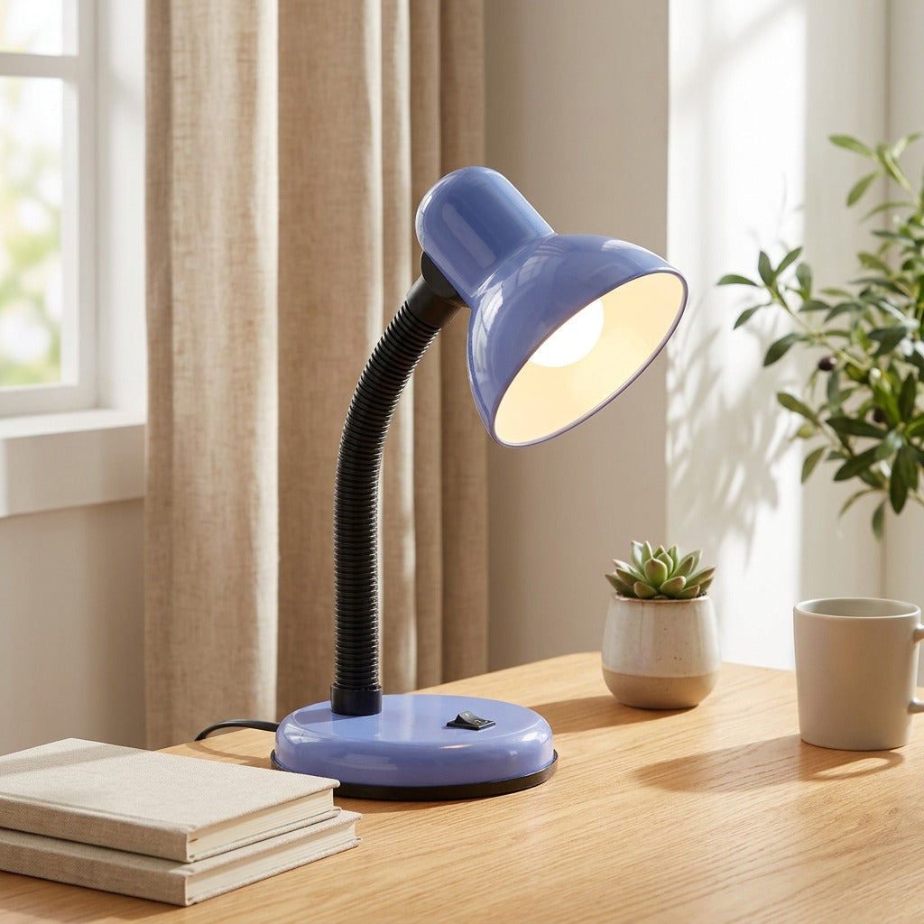 Bulbgrove™ Replaceable Bulb Plug-In Desk Lamp in a calm home setting
